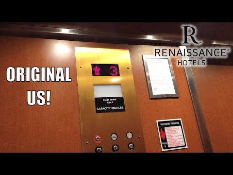 ORIGINAL US Traction South Tower Elevators - Renaissance North Shore Hotel in Northbrook, IL