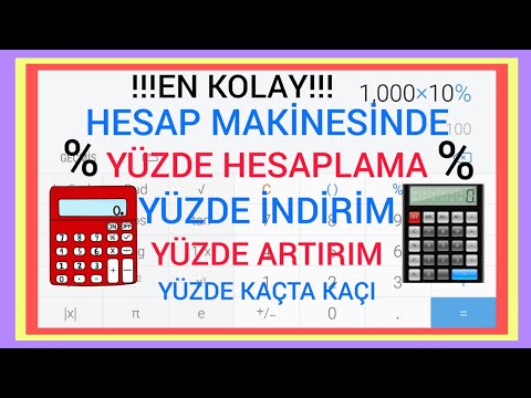 Telefonda Hesap Makinesi Yüzde Hesaplama