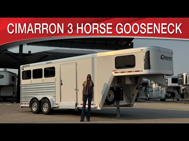 Preview image of Cimarron Norstar 3 Horse Gooseneck Extra Tall Extra Wide With Side Tack youtube video