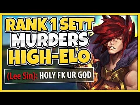 #1 SETT WORLD FLAWLESS HIGH-ELO STOMP (INSANE 1V5 BUILD) - League of Legends