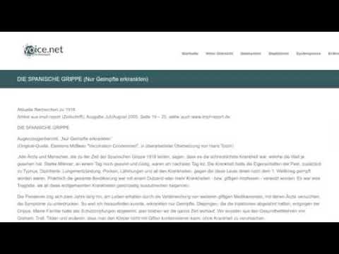 Die Spanische Grippe von 1918 “...nur Geimpfte starben“ und alles wiederholt sich?