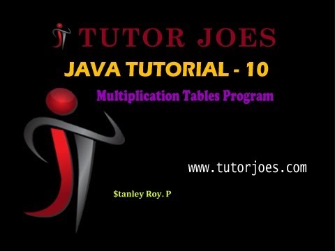 Multiplication Tables in Java