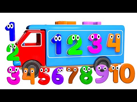 Learn Numbers with Wooden Truck Toy - Number Sorting Toy - Educational Videos