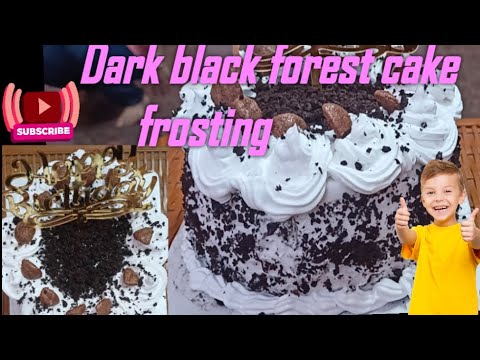 💟Dark black forest cake frosting in tamil ❤️🥰#baking#frosting#blackforest#cake#ytvideos#videos#whip
