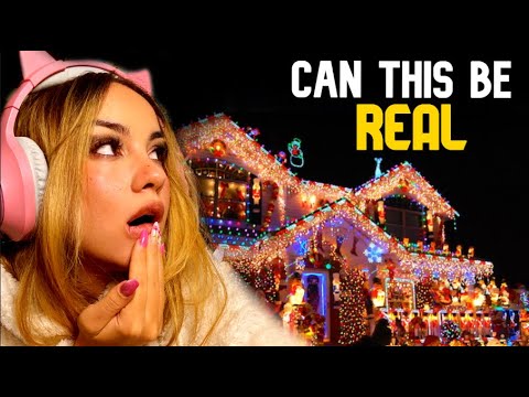 Finnish Girl Reacts to 8 BEST CHRISTMAS HOUSE LIGHTS! | Localish