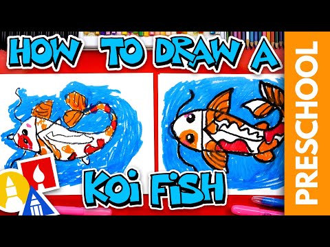How To Draw A Koi Fish - Letter K - Preschool