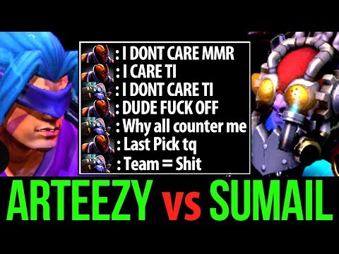 Arteezy vs SumaiL - Counterpick vs Babyrage Dota2 Trashtalk War
