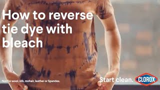 Clorox How to Reverse Tie Dye with Bleach