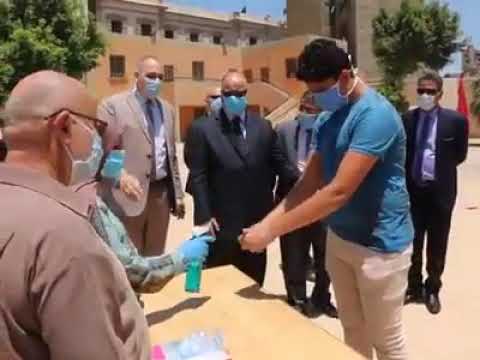 محافظ القاهرة يتفقد الإجراءات الاحترازية التي سيتم إتباعها أثناء امتحانات الثانوية العامة
