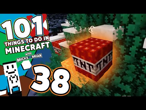 Blowing Up a Christmas Tree! -101 Things to do in Minecraft with Bricks 'O' Brian