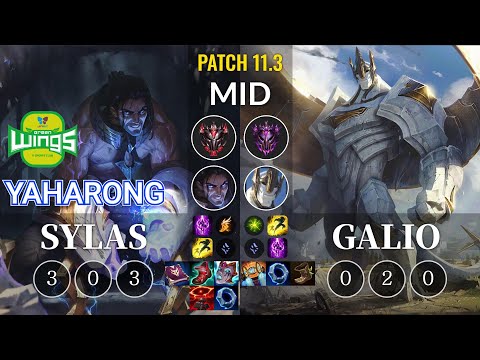 JAG Yaharong Sylas vs Galio Mid - KR Patch 11.3