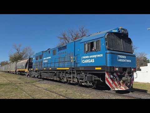 [4K] Tren vacio de Trenes Argentinos Cargas con destino a General Deheza pasando por Marcos Juárez!!