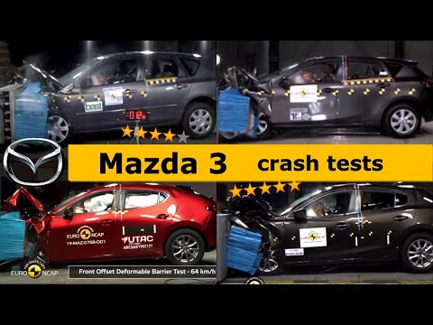 Mazda 3 Crash Test (1 2 3 4) all generations (Euro NCAP)