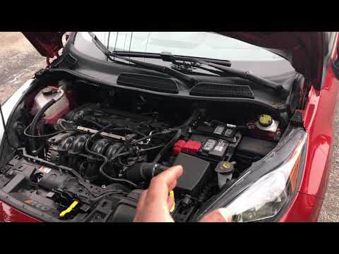 FORD FIESTA- Positive and negative battery terminal’s location