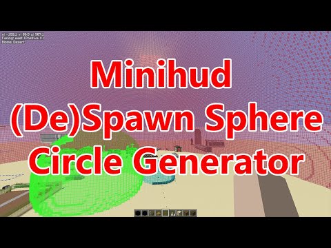 Minihud Spawn Sphere, Despawn Sphere, Circle Generator and Dome Generator