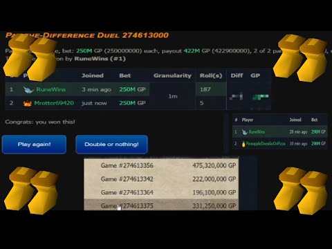 ALL IN QUADRUPLE DICE PTD SYSTEM!! Runescape Gambling Method