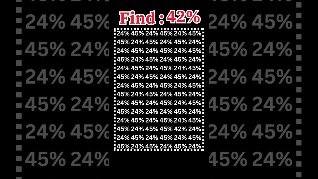 Only 5% of Highly Observational People Can Trace 42% in 5 secs #shorts #brainteaser