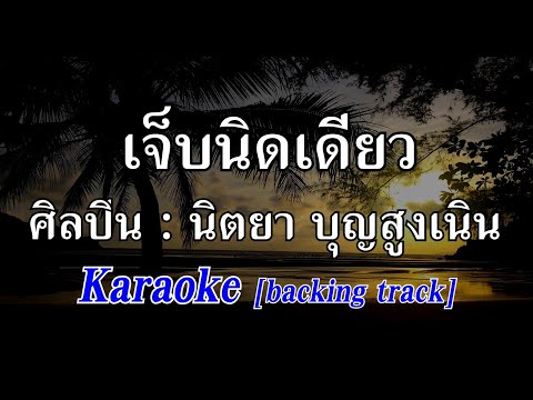 เจ็บนิดเดียว [Karaoke] นิตยา บุญสูงเนิน | คาราโอเกะ
