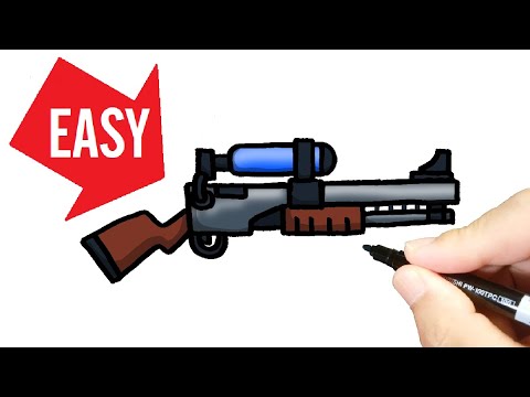 How to draw Fortnite guns【Charge Shotgun】Easy & Cute drawing｜Jolly Art NEGI