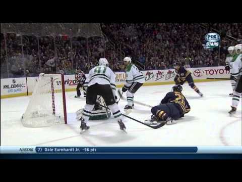 Matt Moulson backhand goal 4-3 Dallas Stars vs Buffalo Sabres 10/28/13 NHL Hockey.