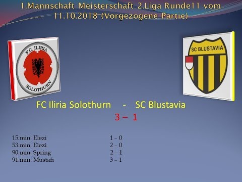 1.Mannschaft Meisterschaft 2.Liga FC Ilirai Solothurn - SC Blustavia