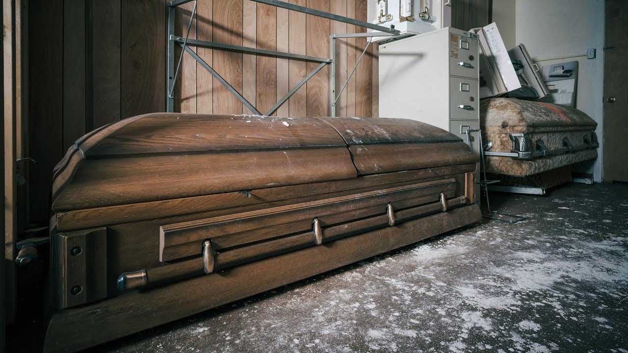 Abandoned Funeral Home Exploration - We Found Caskets and Hearses