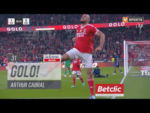 Golo Arthur Cabral: Benfica (1)-0 Famalicão (Liga 23/24 #15)