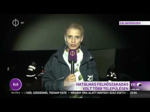 Hatalmas felhőszakadás volt több településen - M1 Híradó 2016-06-05 22:00