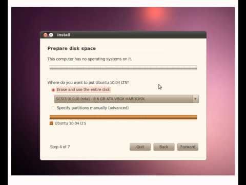 comment installer ubuntu 10.04 lts