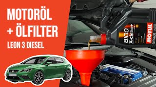 Youtube thumbnail of video "Wie Leon 3 1.6 TDI Motoröl und Ölfilter wechseln 🛢"