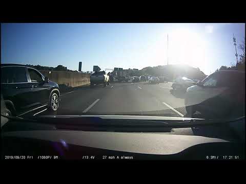 20190920 Atlanta Dashcam - Trucker being cut off on I-285, two accidents in Smyrna