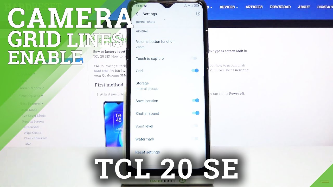 How to Switch On Camera Grid Lines in TCL 20 SE – Mange Camera Grid Lines