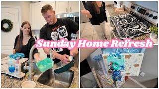 Realistic Sunday Home Refresh | SAHM Cleaning Motivation
