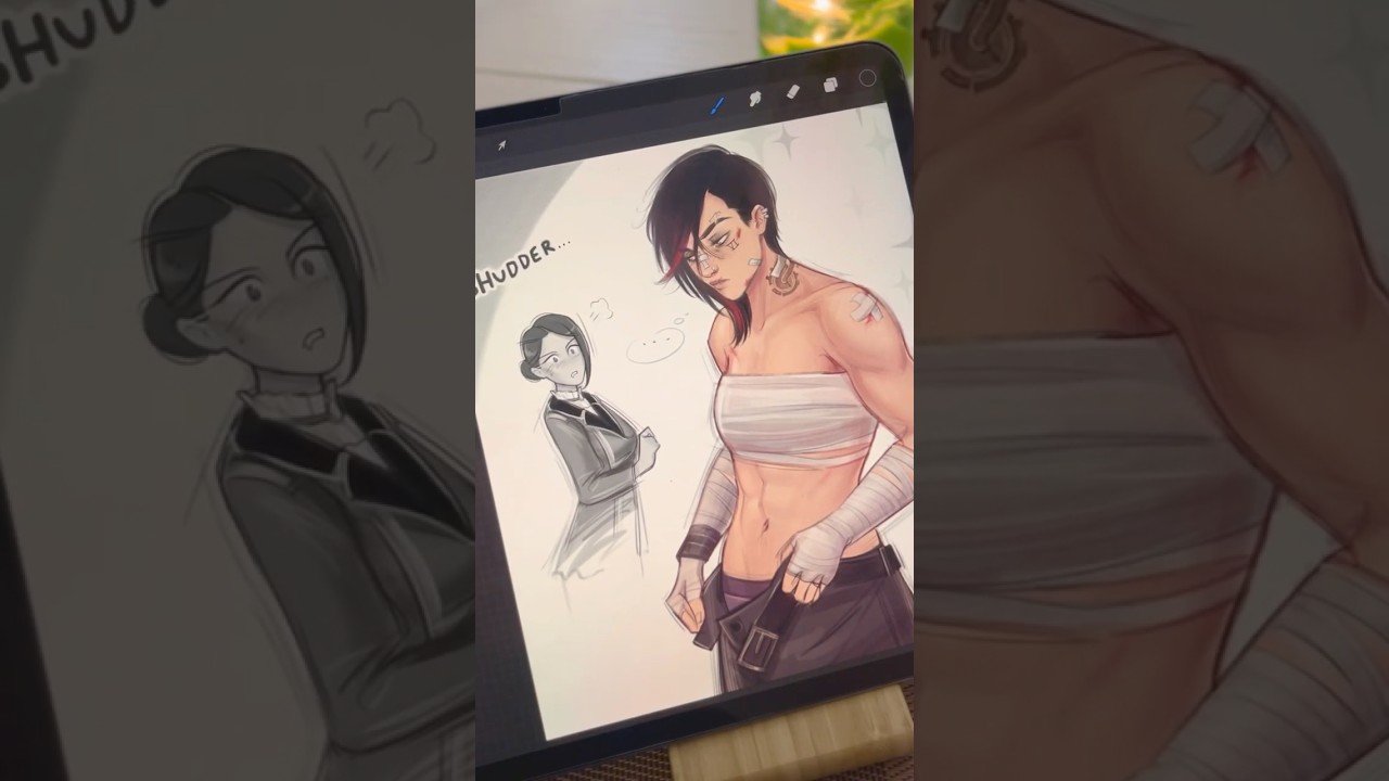 My love Vi 🖤 #caitvi #arcaneedit #arcane #arcane2 #animeedit #fanart #capcut #vi #caitlyn #wlw #art