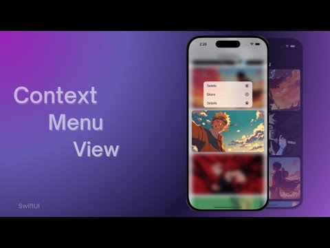 Context Menu View - SwiftUI
