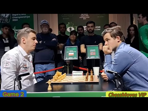 Jan-Krzysztof Duda vs. Magnus Carlsen / FIDE World Blitz`24 / Game 2 in SEMIFINALS / English Opening