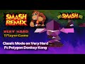 Smash Remix Classic Mode Playthrough Gameplay Featuring Polygon Donkey Kong VERY HARD