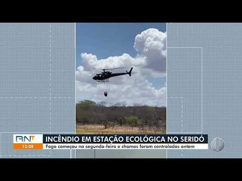 RNTV1 - 26/11/2025 - Corpo de Bombeiros combate incêndio em Serra Negra do Norte, no Seridó