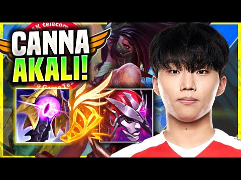 CANNA TRIES AKALI WITH NEW BUFFS! - T1 Canna Plays Akali Top vs Camille! | Season 11