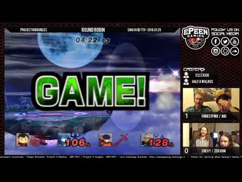 Smash @ TTH - ForestFire/Aki Vs. Chevy/Zerxion - Project M (Doubles)