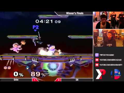 Streetgeek 14.08 - Grim Tuesday (Ice Climbers) vs Oli (Peach/Marth) - SSBM - Winners Finals
