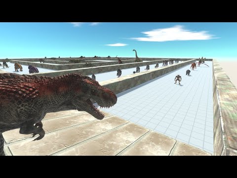 Tyrannosaurus Rex death run - Animal Revolt Battle Simulator