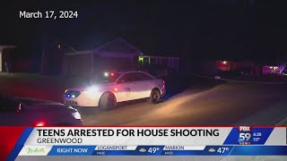 3 teens arrested after Greenwood home struck by gunfire