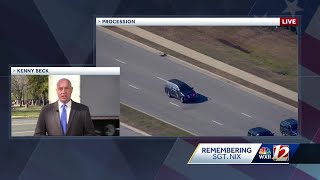 Funeral procession begins for Greensboro police Sgt. Dale Nix