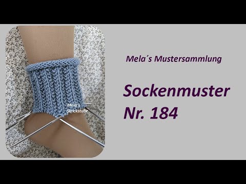 Sockenmuster Nr. 184 - Strickmuster in Runden stricken / Socks knitting pattern