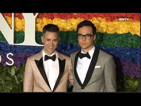 Jim Parsons, Todd Spiewak arrive at 2019 Tony Awards Red Carpet