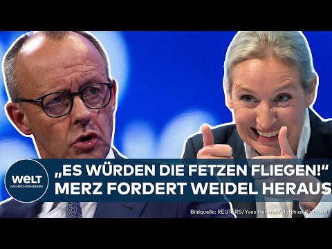 BUNDESTAGSWAHL: Friedrich Merz würde lieber gegen Alice Weidel im TV-Duell antreten
