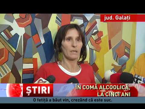 În comă alcoolică la 5 ani