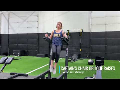 Captain's chair oblique knee raise