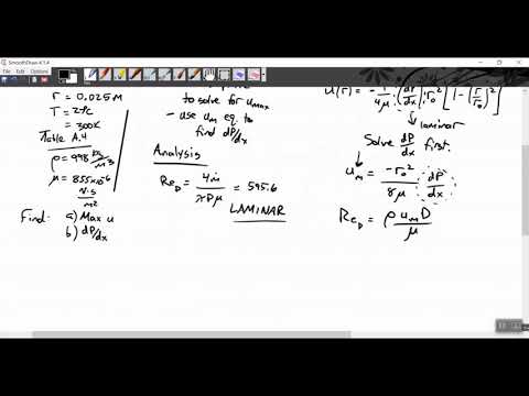 HW 8 Practice 1 - Internal Flow Fluid Dynamics
